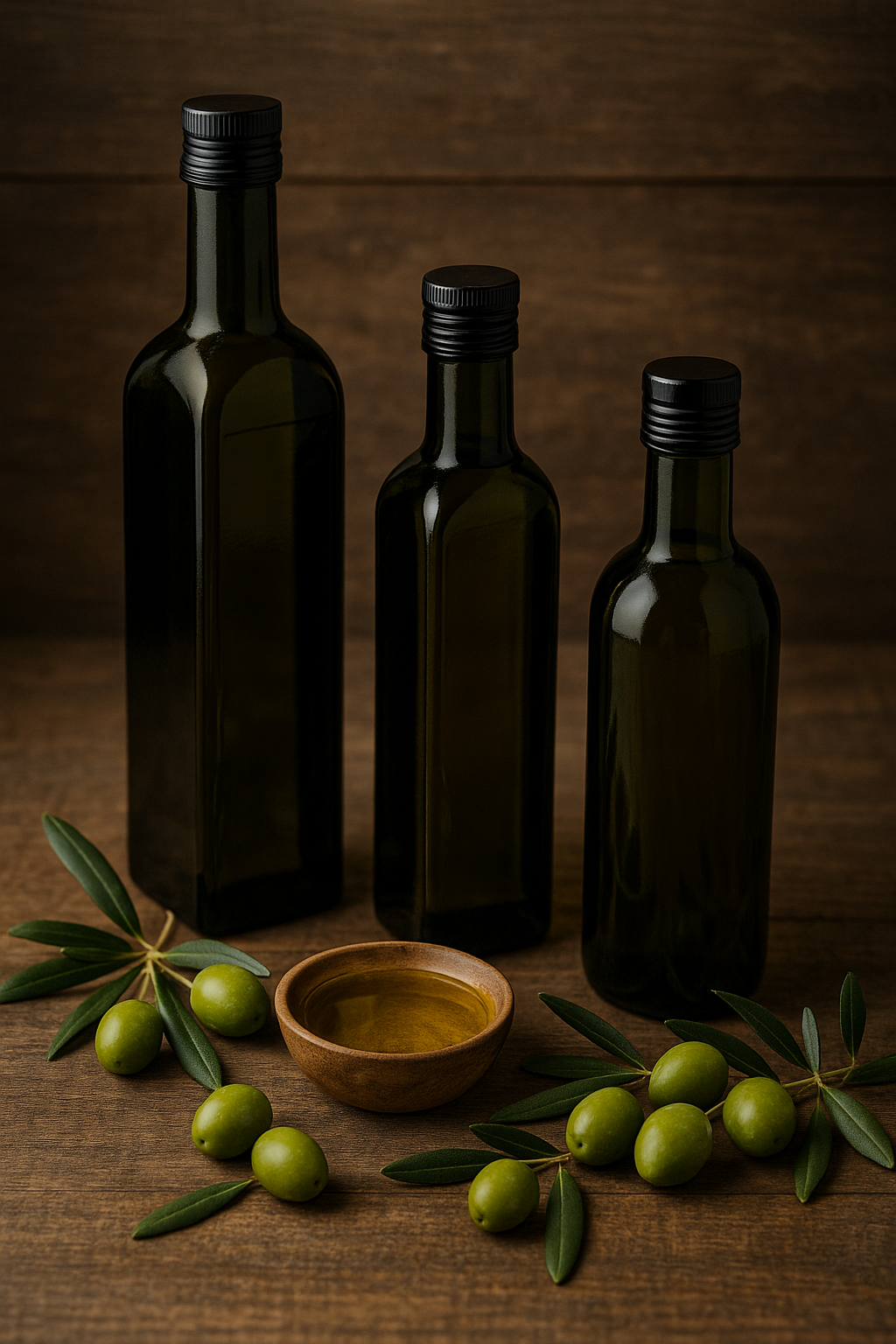 Láhve olivového oleje